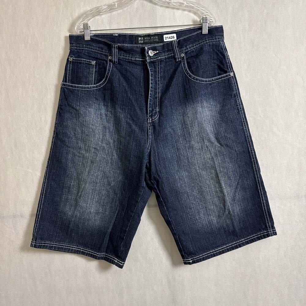 Vintage DTEK Jeans Men's Size 36x14 Dark Wash Denim y2K Baggy Shorts